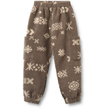 Wheat Dry Wood Jacquard Fleece Pants Suun