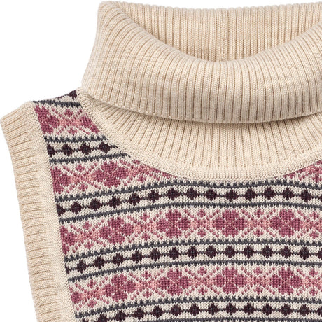 Wheat Eggshell Jacquard Neckwarmer Majo