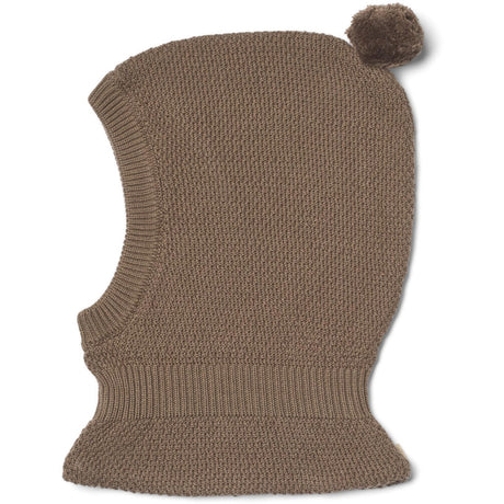 Wheat Dry Wood Knit Balaclava Pomi