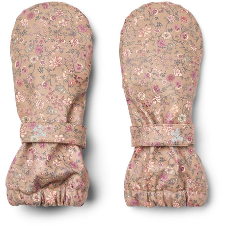 Wheat Portabella Flowers Rain Mittens Rily