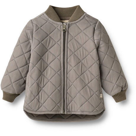 Wheat Brown Stripe Thermo Jacket Loui