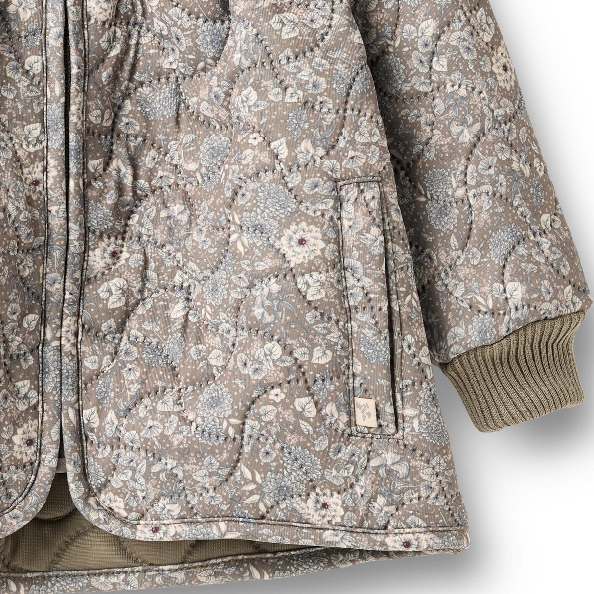 Wheat Grey Stone Flowers Thermo Jacket Thilde