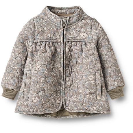 Wheat Grey Stone Flowers Thermo Jacket Thilde