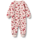 Wheat Almond Peach Bows Jumpsuit L/S Lilo