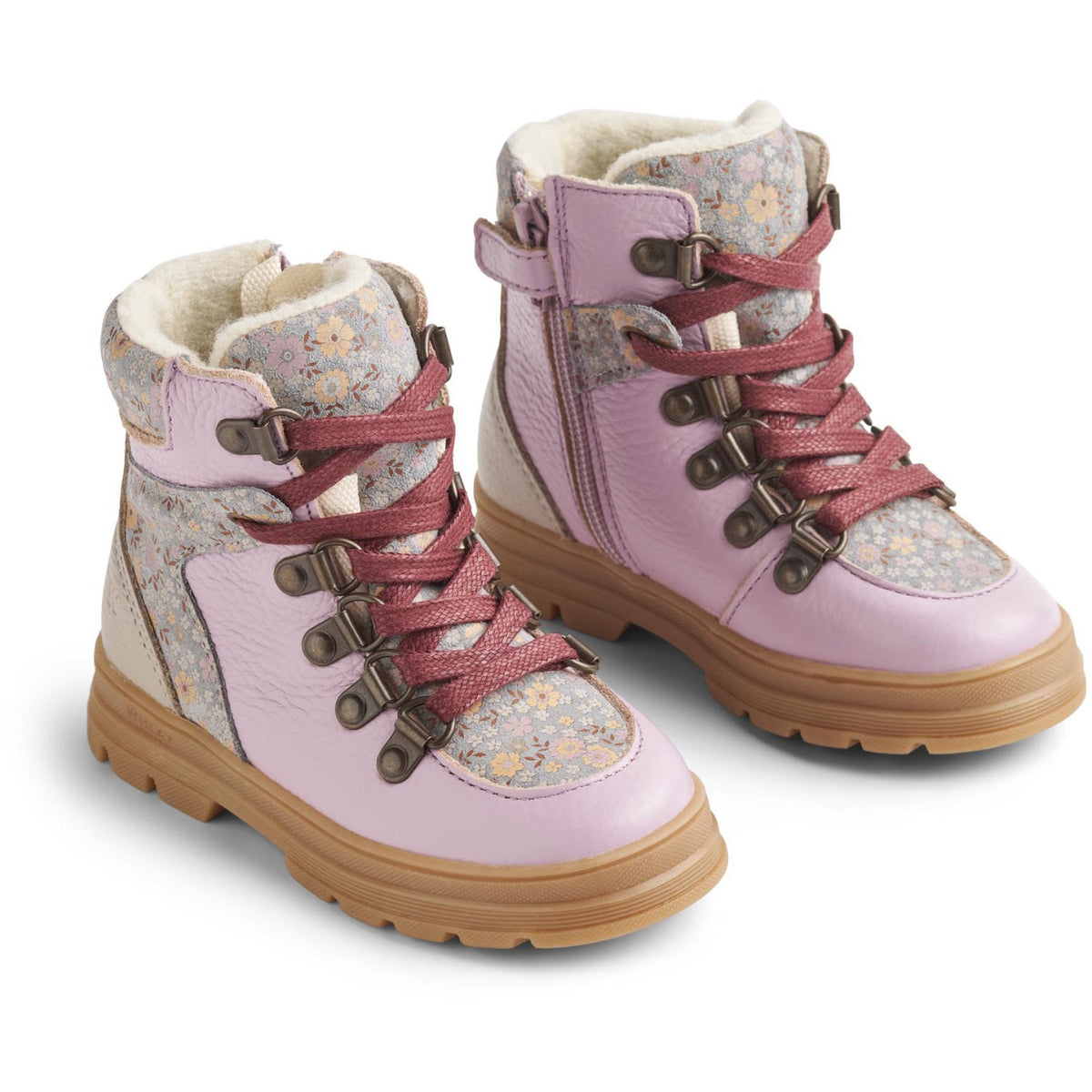 Wheat Slightly Blue Flowers Winterboot Toni Hiker Tex