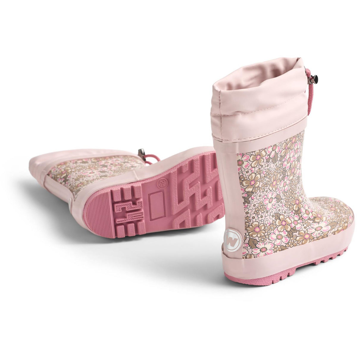 Wheat Dim Rose Flowers Rubber Boot Thermo
