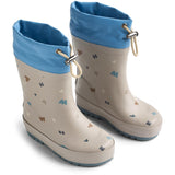 Wheat Grey Moon Letters Rubber Boot Thermo