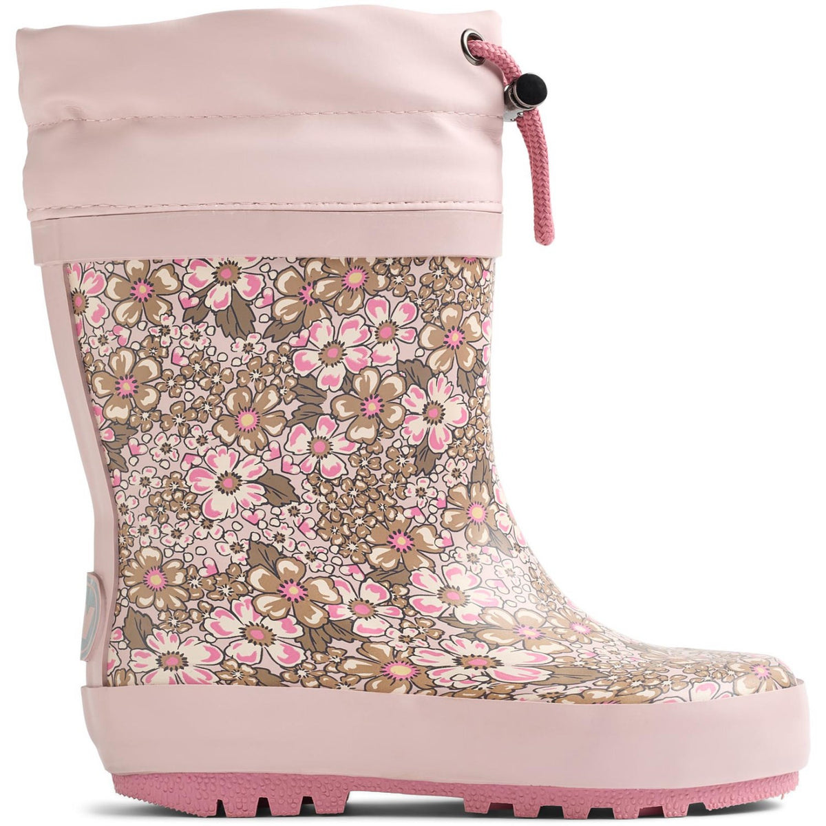 Wheat Dim Rose Flowers Rubber Boot Thermo