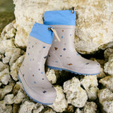 Wheat Grey Moon Letters Rubber Boot Thermo