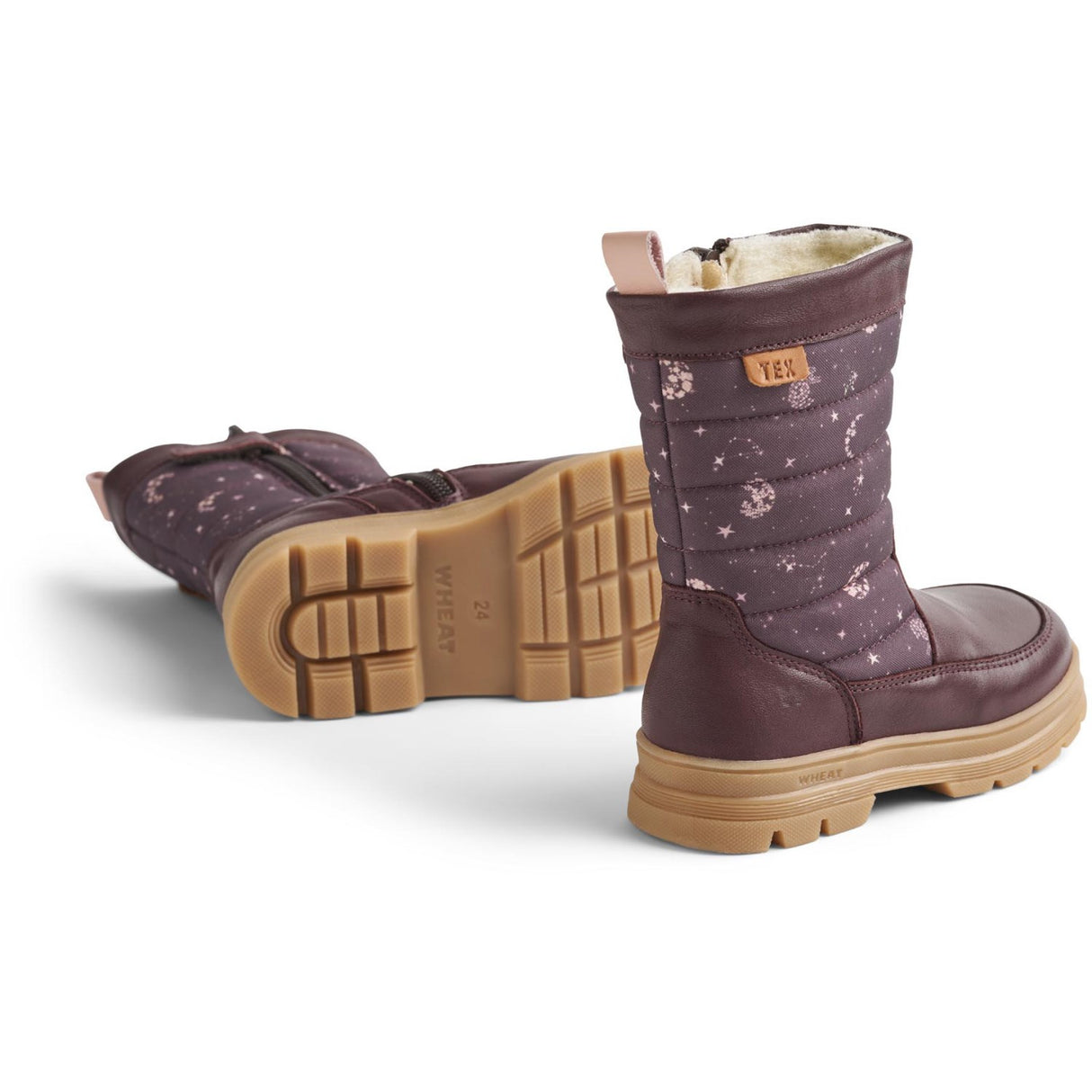 Wheat Plum Truffle Stars Winterboot Koa Tex