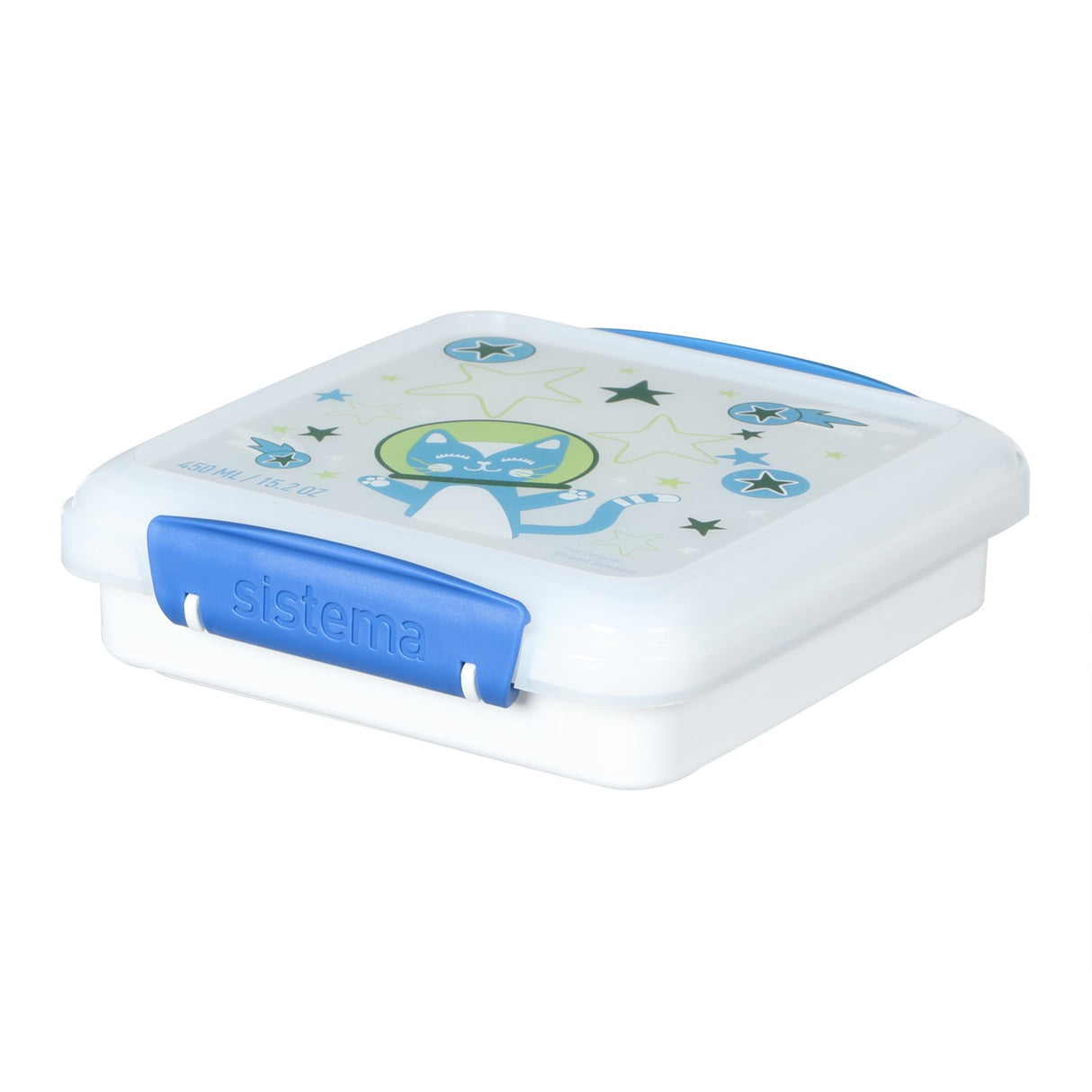 Sistema Space Kitty – White Kids Design Sandwich Box 450ml