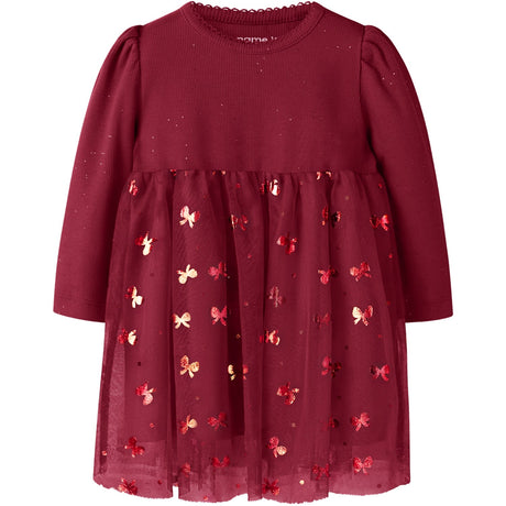 Name It Red Dahlia Nbfrosally Ls Dress