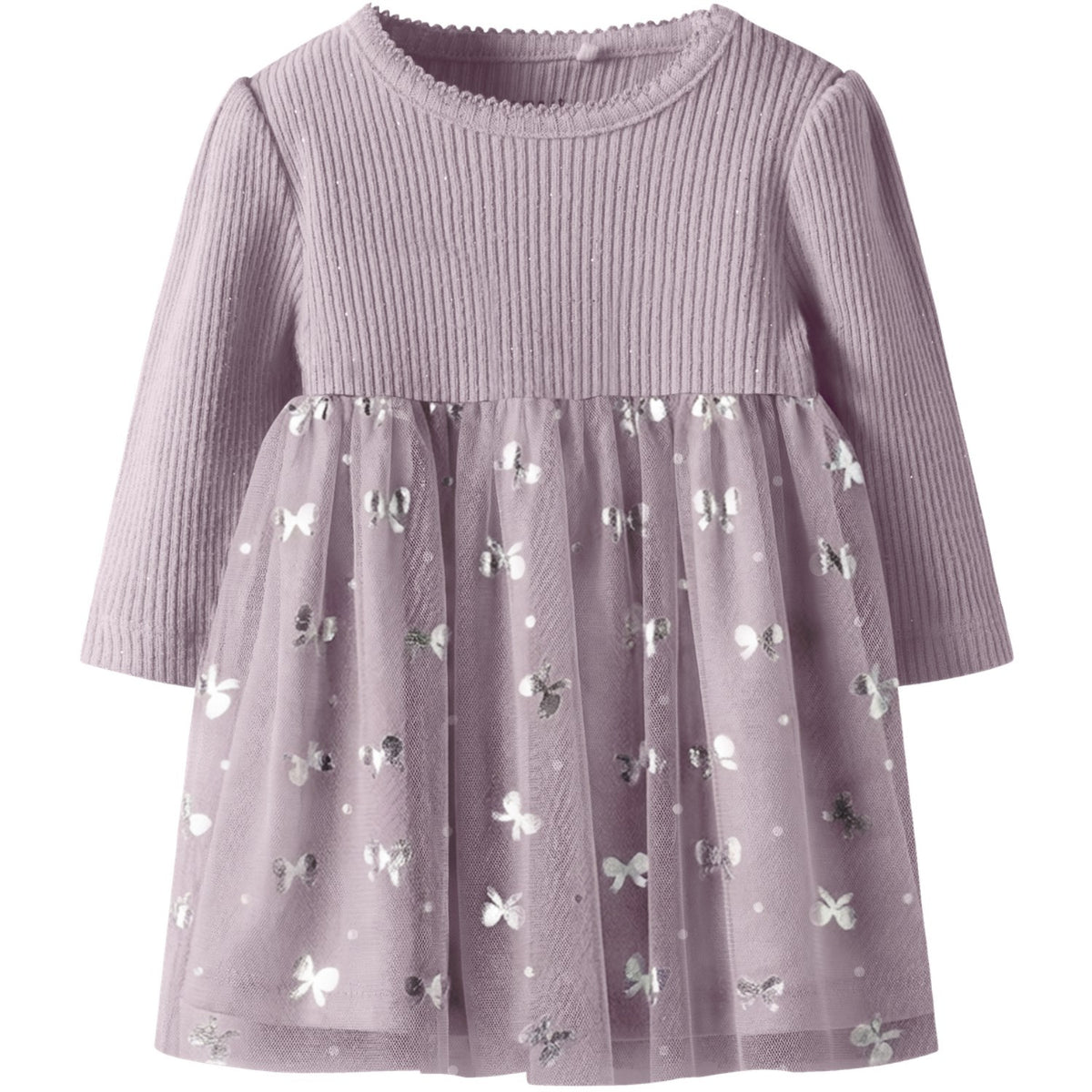 Name It Mauve Shadows Nbfrosally Ls Dress