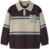 Name It Chocolate Plum With N Nmmral Ls Knit Polo