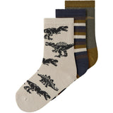 Name It Island Fossil Nmmreg 3-Pack Socks