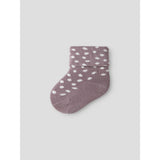 Name It Mauve Shadows Coca Mocha Nbframbi 2-Pack Frotte Socks