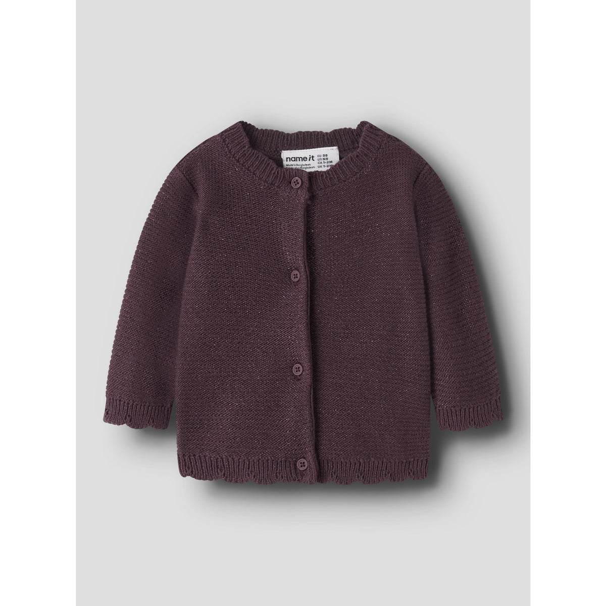 Name It Catawba Grape Tone In Tone Lurex Nbfradia Ls Knit Card