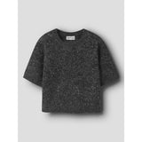 Name It Black Nkfriaglitter Ss Knit Top