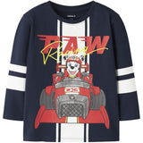 Name It Navy Blazer Nmmoliver Paw Ls Nreg Top Box Cplg