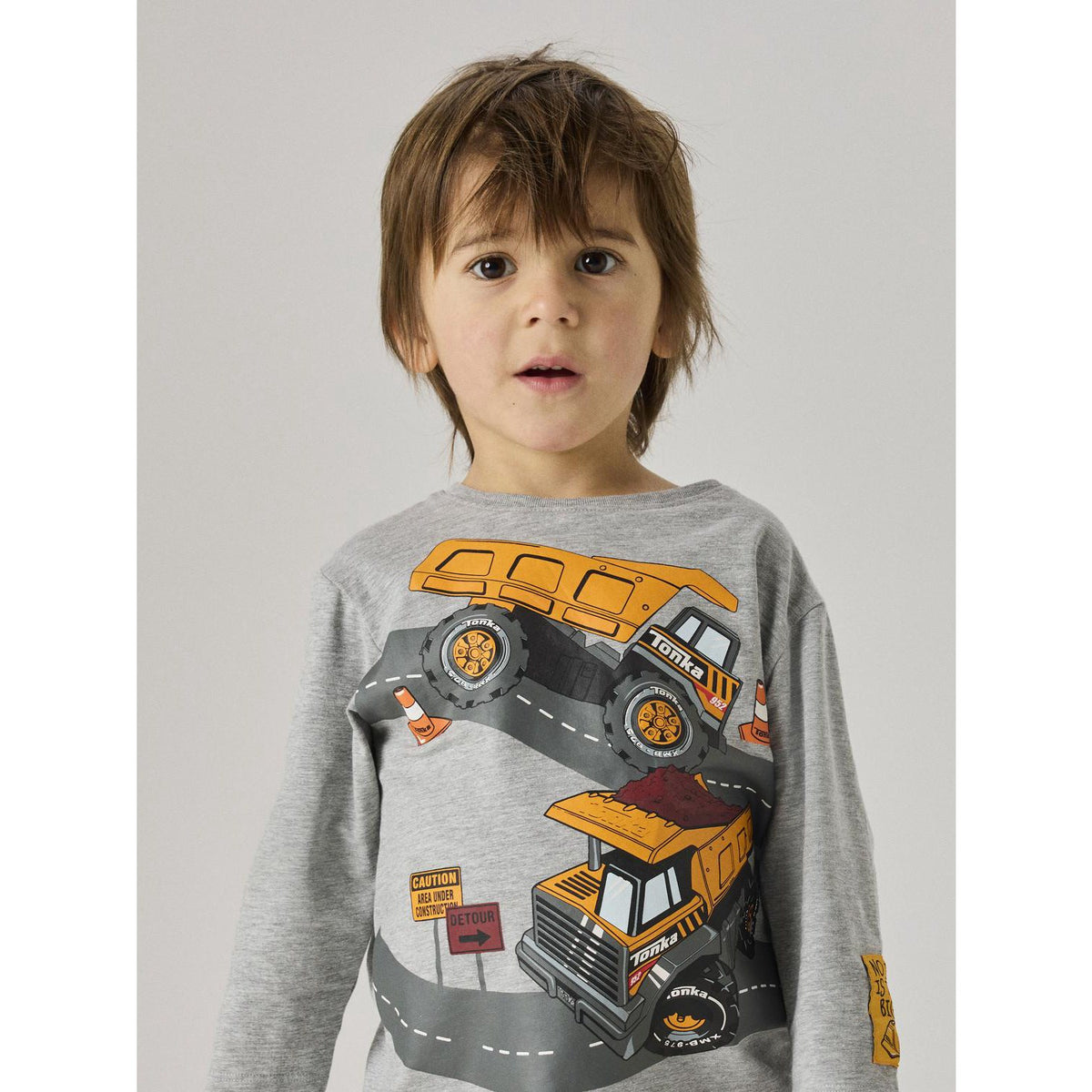 Name It Grey Melange Nmmnial Tonka Ls Nreg Top Cplg