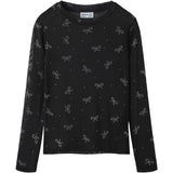 Name It Black Bow Nkfrestin Ls Mesh Slim Top