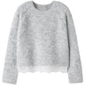 Name It Light Grey Melange Nkfsacha Ls Loose Knit