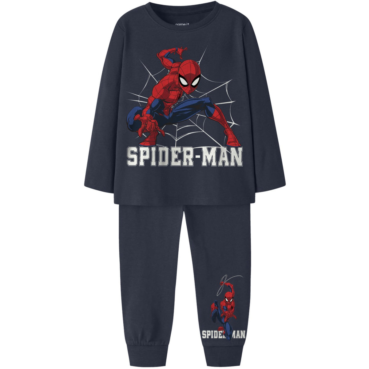Name It Navy Blazer Nmmmus Spider Nreg Ls Nightset Mar