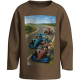 Name It Sepia Racing Penguins Nmmvoto Ls Nreg Top