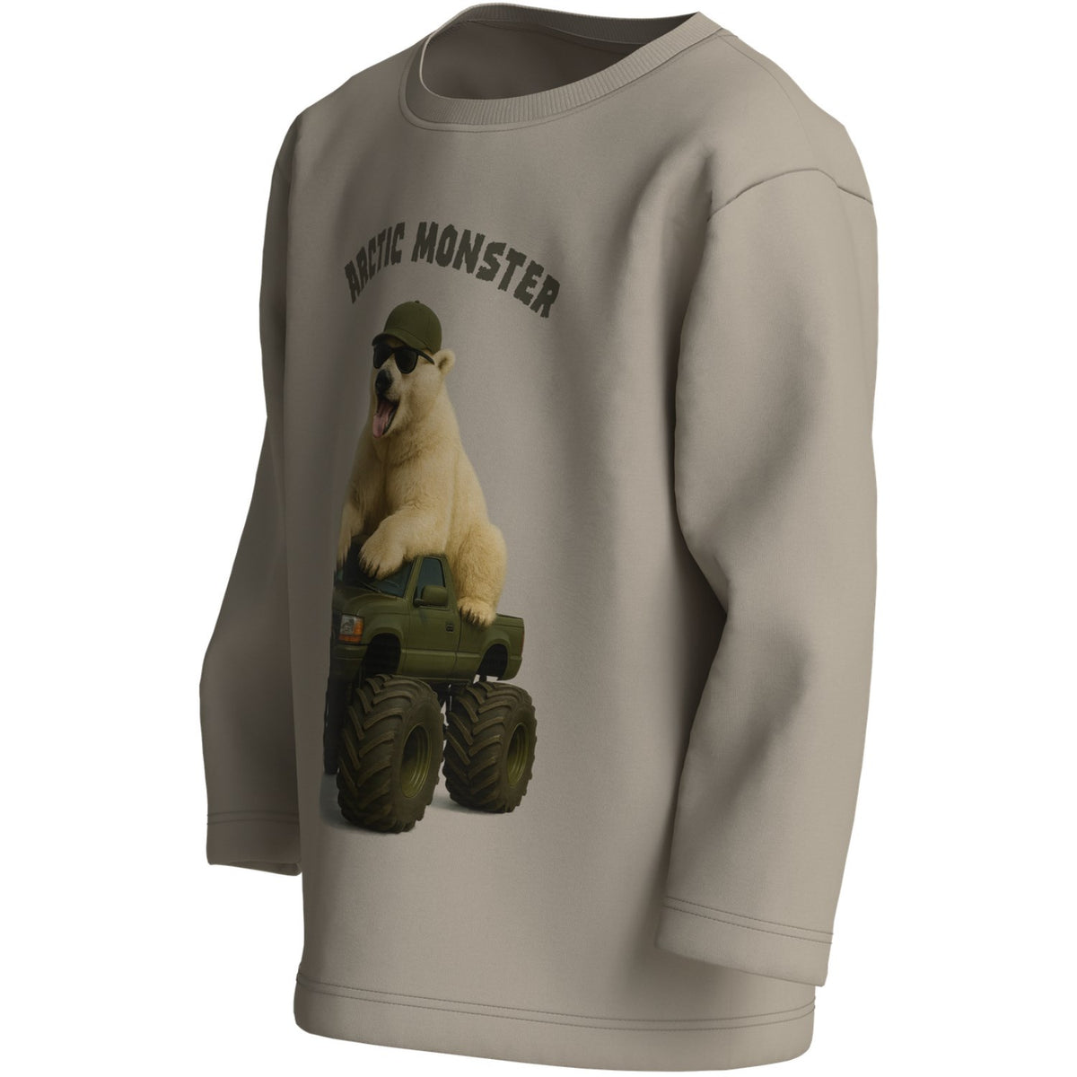 Name It Island Fossil Monstertruck Polar Bear Nmmvoto Ls Nreg Top