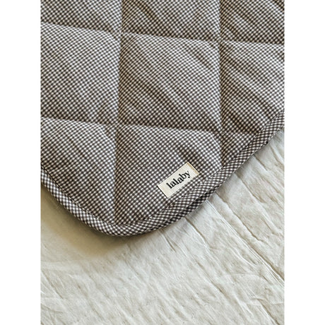 Lalaby Tiny Check Brown Quilted Baby Blanket