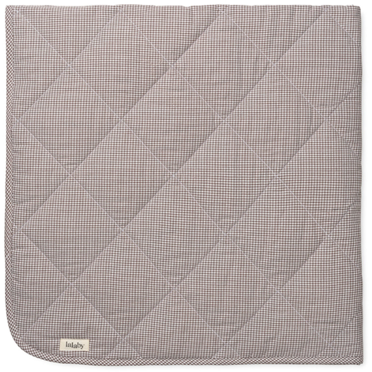 Lalaby Tiny Check Brown Quilted Baby Blanket