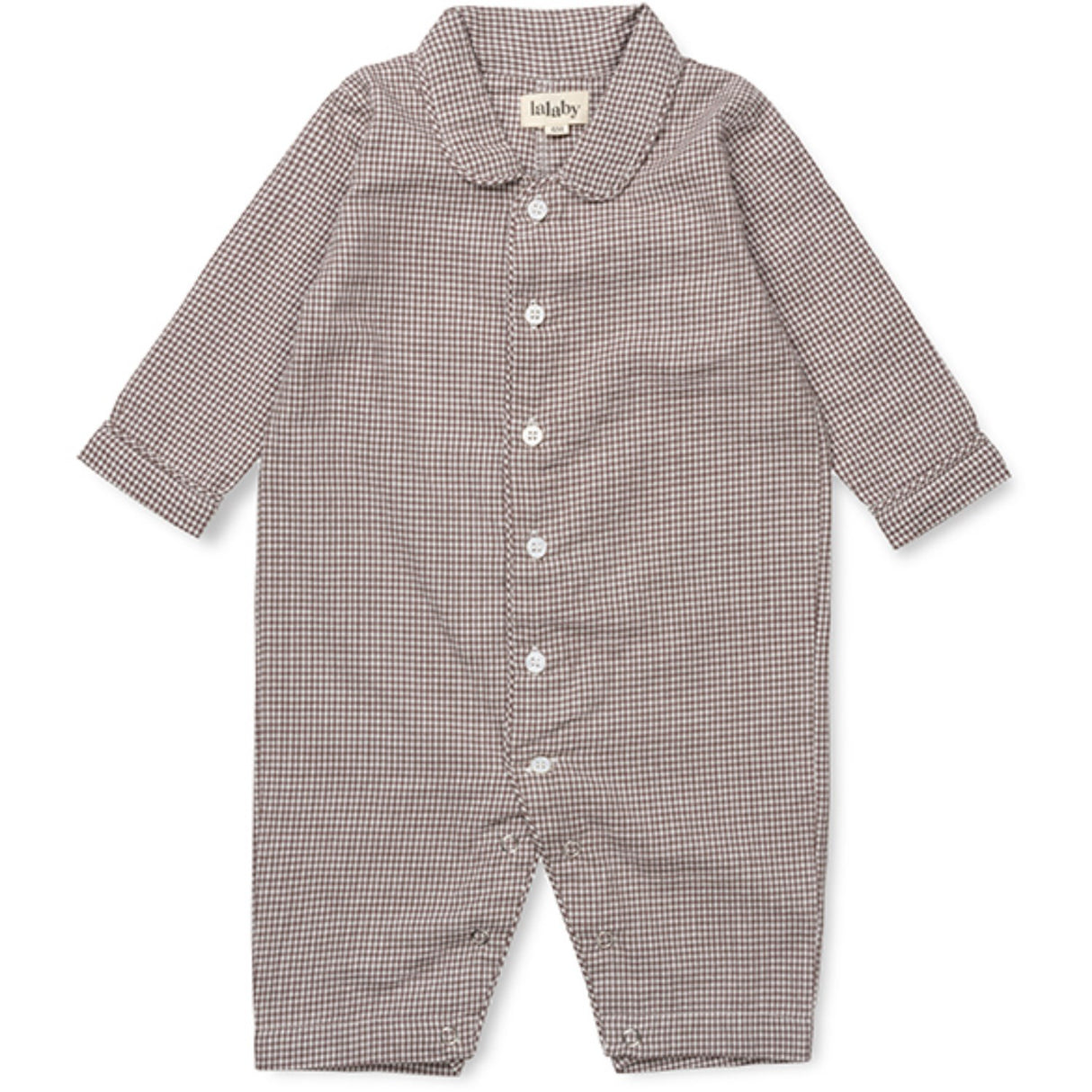 Lalaby Tiny Check Brown Classic Pj Suit