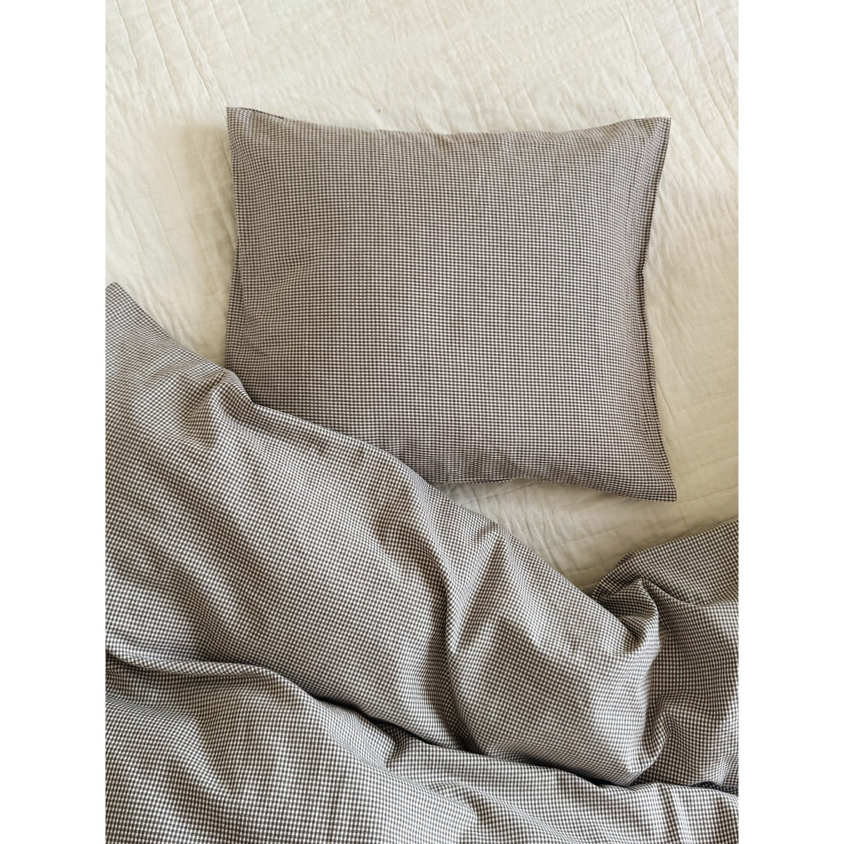 Lalaby Tiny Check Brown Classic Baby Bedding