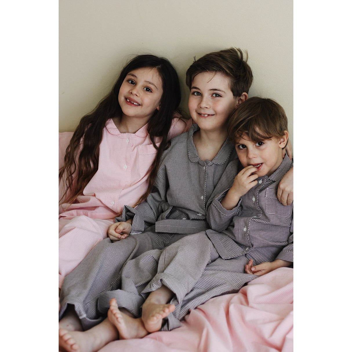 Lalaby Tiny Check Brown Classic Pyjamas