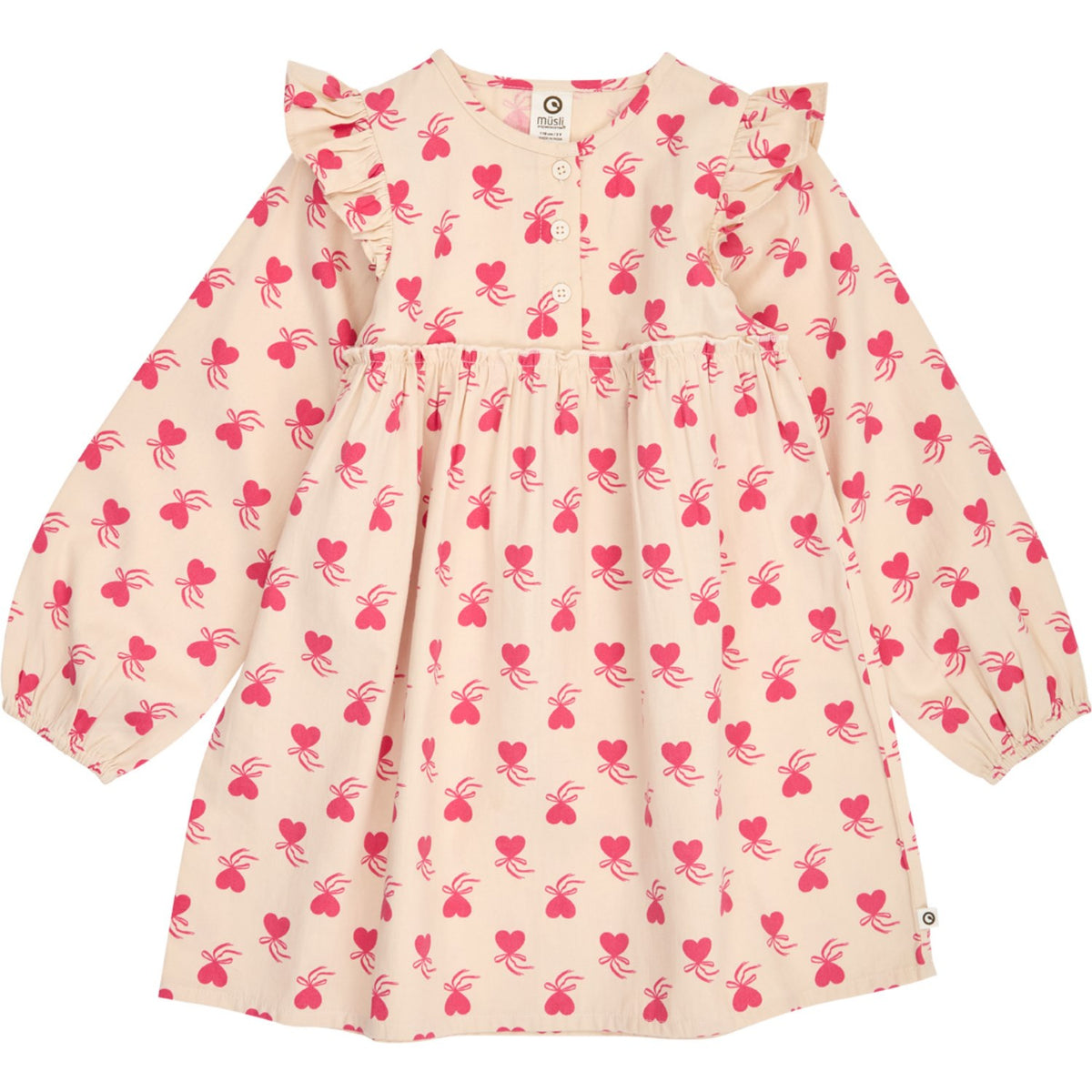 Müsli Oak/ Rouge Red Love Letter L/S Dress