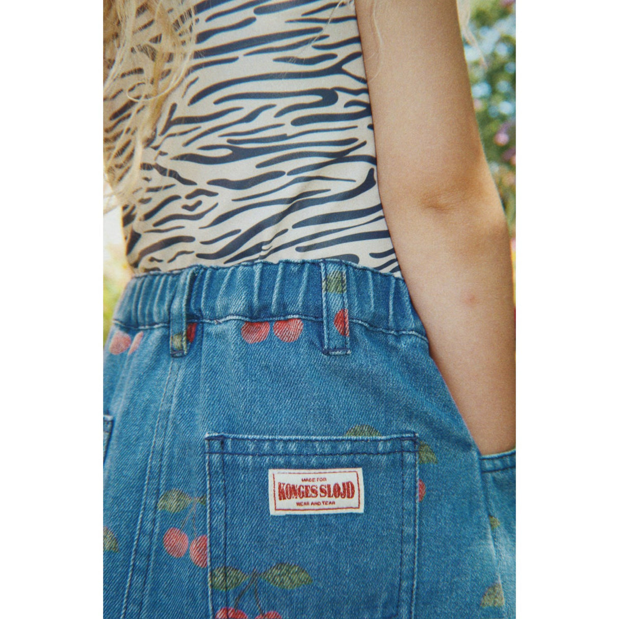 Konges Sløjd Ma Grande Cerise Denim Magot Printed Skirt Gots