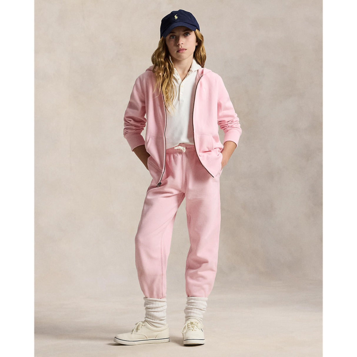 Polo Ralph Lauren Hint Of Pink Full Zip Hoodie