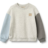 Wheat Light Melange Grey Sweatshirt L/S Lennon Badge