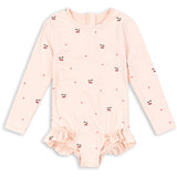 Konges Sløjd Cherry Coeur Rose Merle Ls Swimsuit Grs