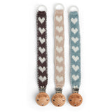 Smallstuff Light Blue Hearts Pacifier String