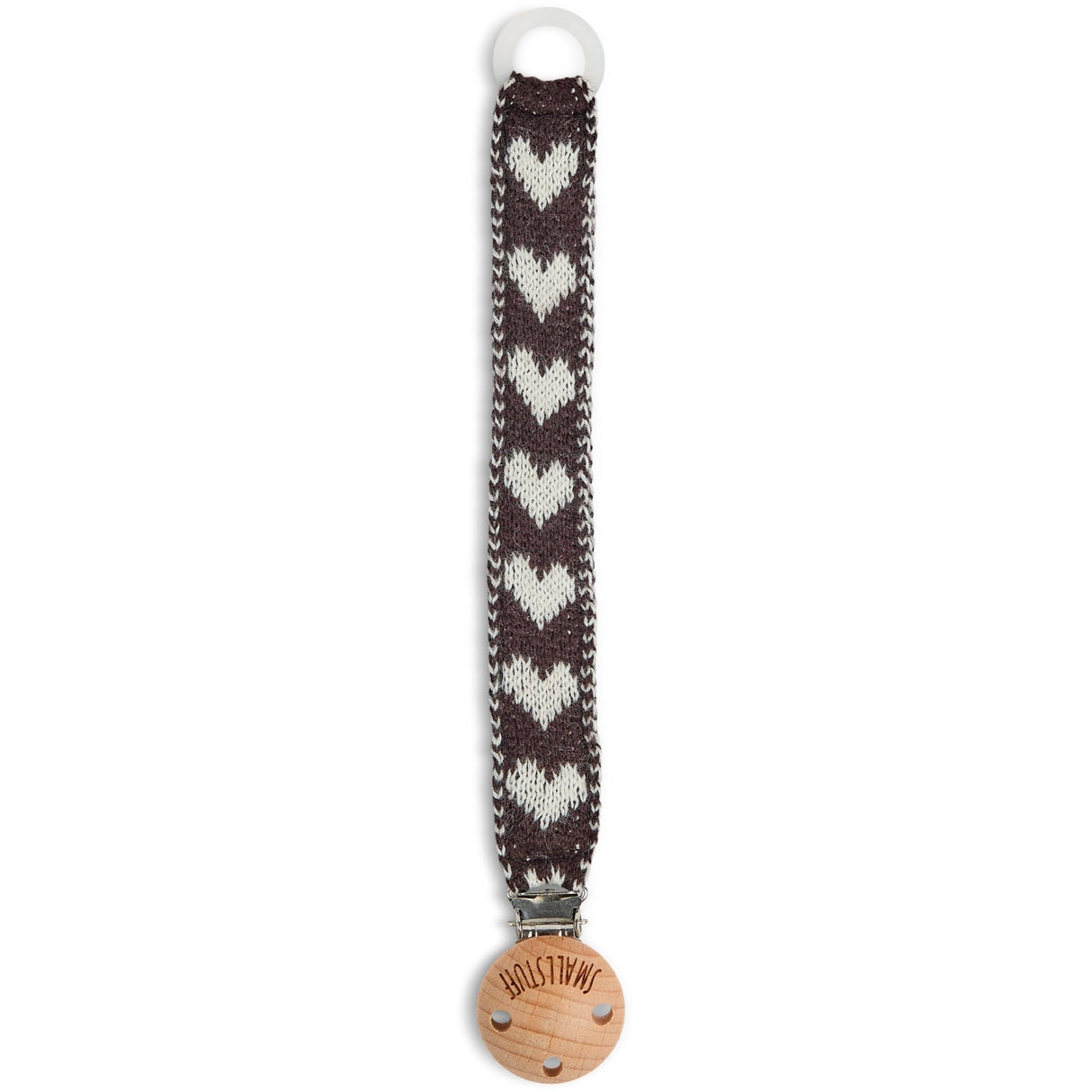 Smallstuff Brown Hearts Pacifier String