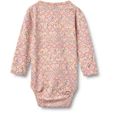 Wheat Magenta Heart Flowers Body L/S Liv
