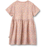 Wheat Magenta Heart Flowers Jersey Dress S/S Anna