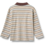 Wheat Multi Blue Stripe Polo Shirt L/S Fred