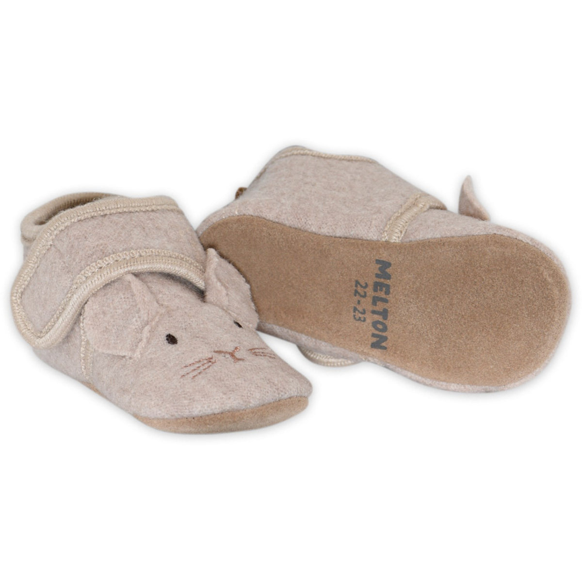 MELTON Oxford Tan Mouse Wool Slippers