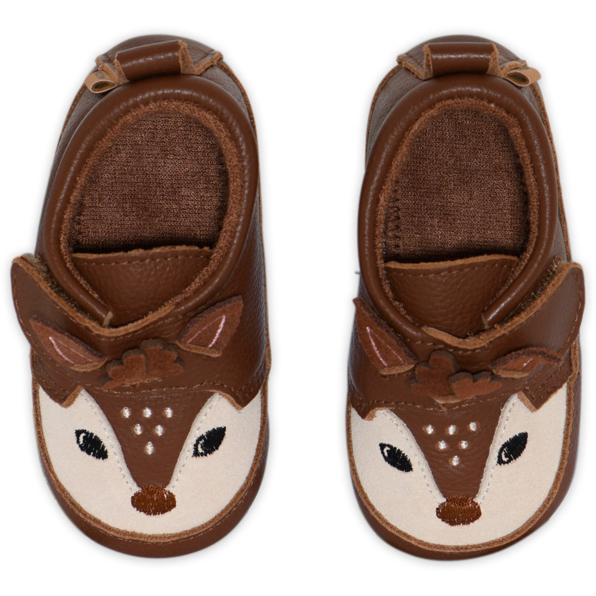 MELTON Red Wood Deer Leather Slippers