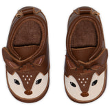 MELTON Red Wood Deer Leather Slippers