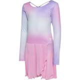 Hummel Pastel Lavender Jr Gradient Skirty Gymsuit L/S