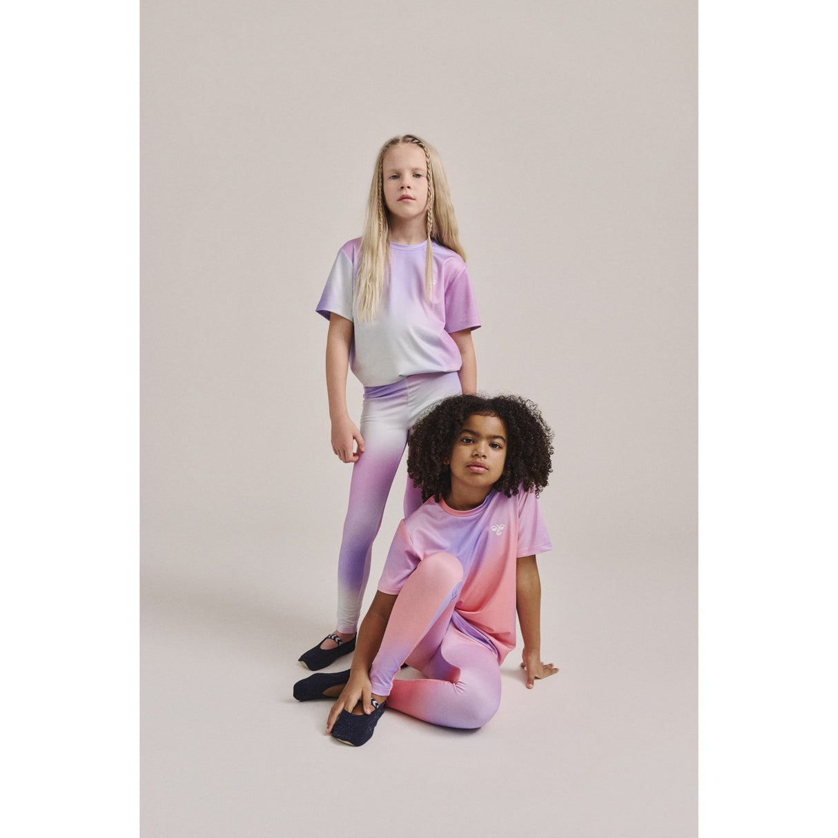 Hummel Pastel Lavender Jr Gradient Gym T-Shirt S/S
