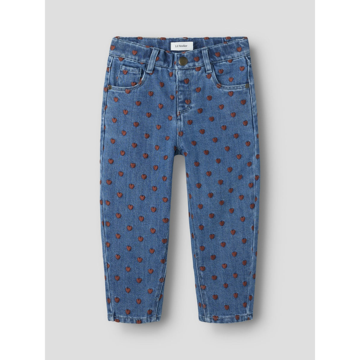 Lil'Atelier Dark Blue Denim Hearts Nmfliva Loose Jeans 2001-Se Lil